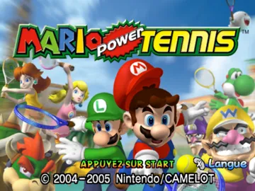 Mario Power Tennis (v1 screen shot title